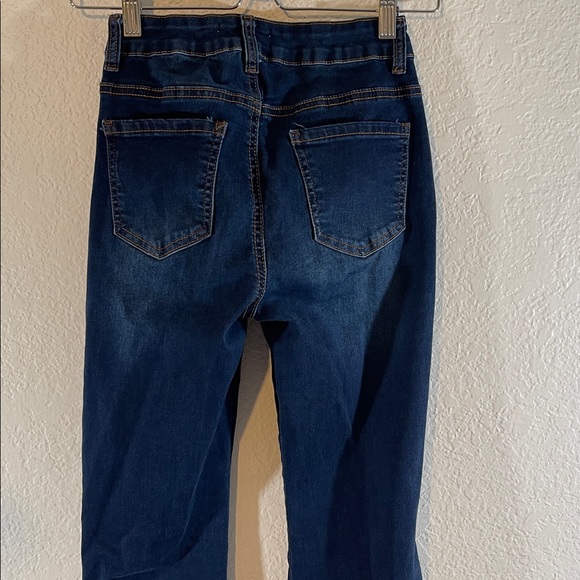 TELEPATIA Embroidered Flare Jeans Hippie Boho Floral Bootcut Flare Size 1/25 - Picture 6 of 10